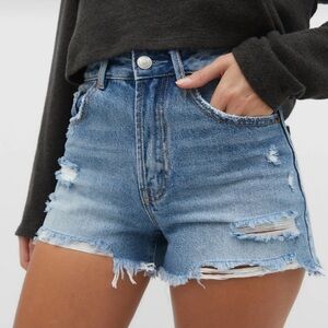 Stradivarius Distressed Denim Shorts
